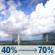 Monday: A chance of showers and thunderstorms before 1pm, then showers and thunderstorms likely between 1pm and 2pm, then showers and thunderstorms likely. Partly sunny, with a high near 90. Heat index values as high as 106. East wind 5 to 9 mph. Chance of precipitation is 70%. New rainfall amounts between a tenth and quarter of an inch possible. Monday: Chance Showers And Thunderstorms